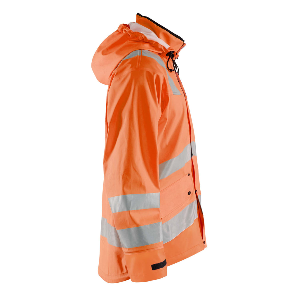 Blaklader 4327 Rain Jacket Hi Vis Hi Vis Orange Navy Blue Right