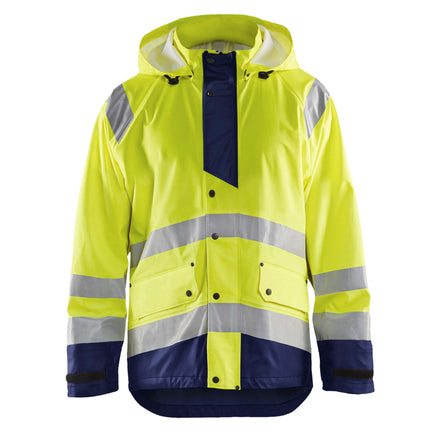 Blaklader 4327 Rain Jacket Hi Vis Hi Vis Yellow Navy Blue Main