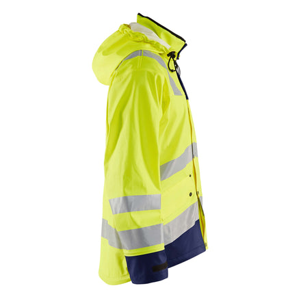 Blaklader 4327 Rain Jacket Hi Vis Hi Vis Yellow Navy Blue Right