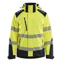 Blaklader 4400 Hi Vis Lightweight Lined Winter Softshell Jacket Hi Vis Yellow Black Main