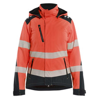 Blaklader 4401 Womens Hi Vis Lightweight Lined Winter Softshell Jacket Hi Vis Red Black Main