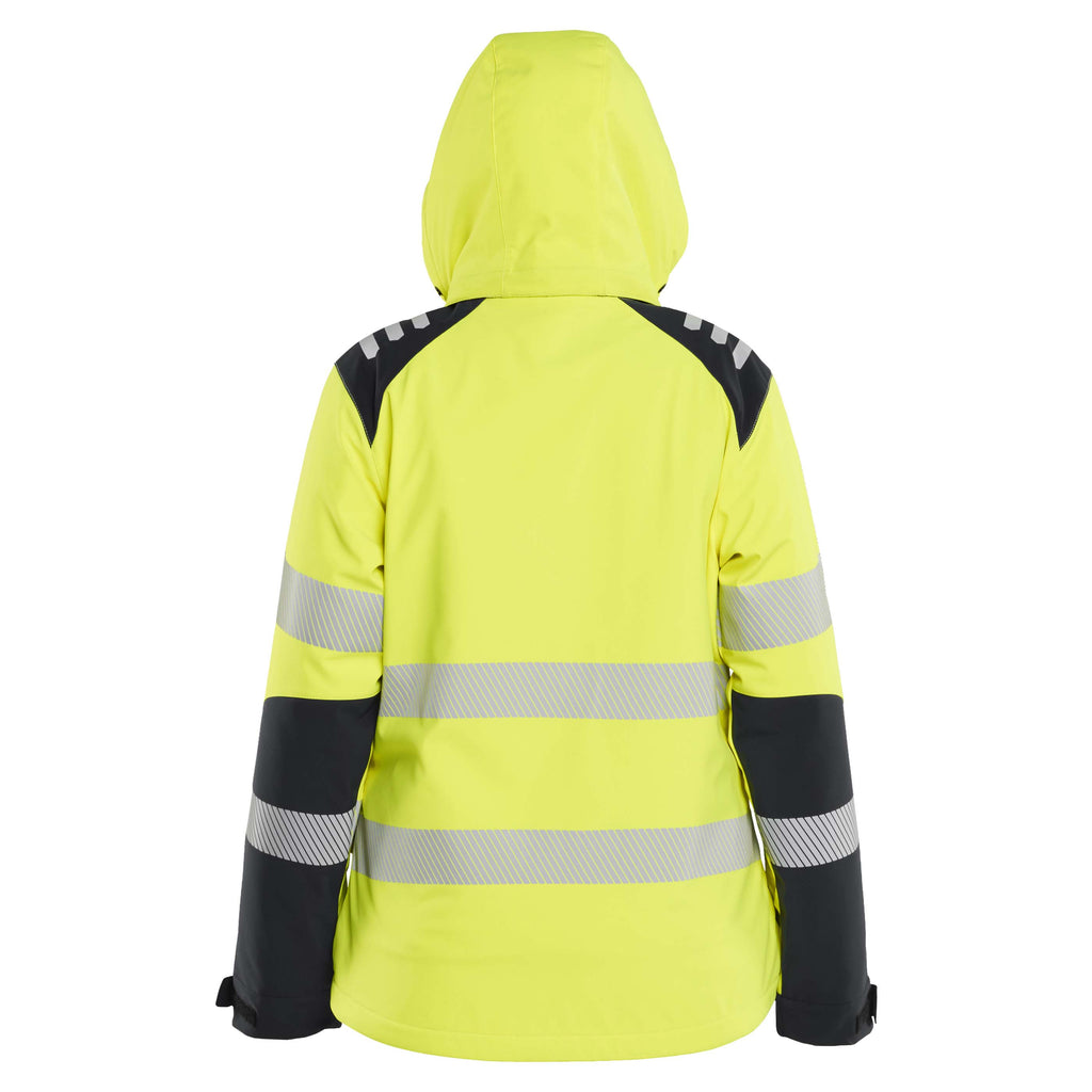 Blaklader 4401 Womens Hi Vis Lightweight Lined Winter Softshell Jacket Hi Vis Yellow Black Feature