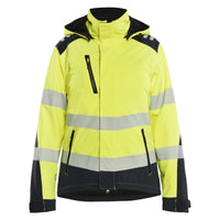 Blaklader 4401 Womens Hi Vis Lightweight Lined Winter Softshell Jacket Hi Vis Yellow Black Main