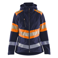 Blaklader 4404 Women’S Hi Vis Softshell Jacket Navy Blue Hi Vis Orange Main