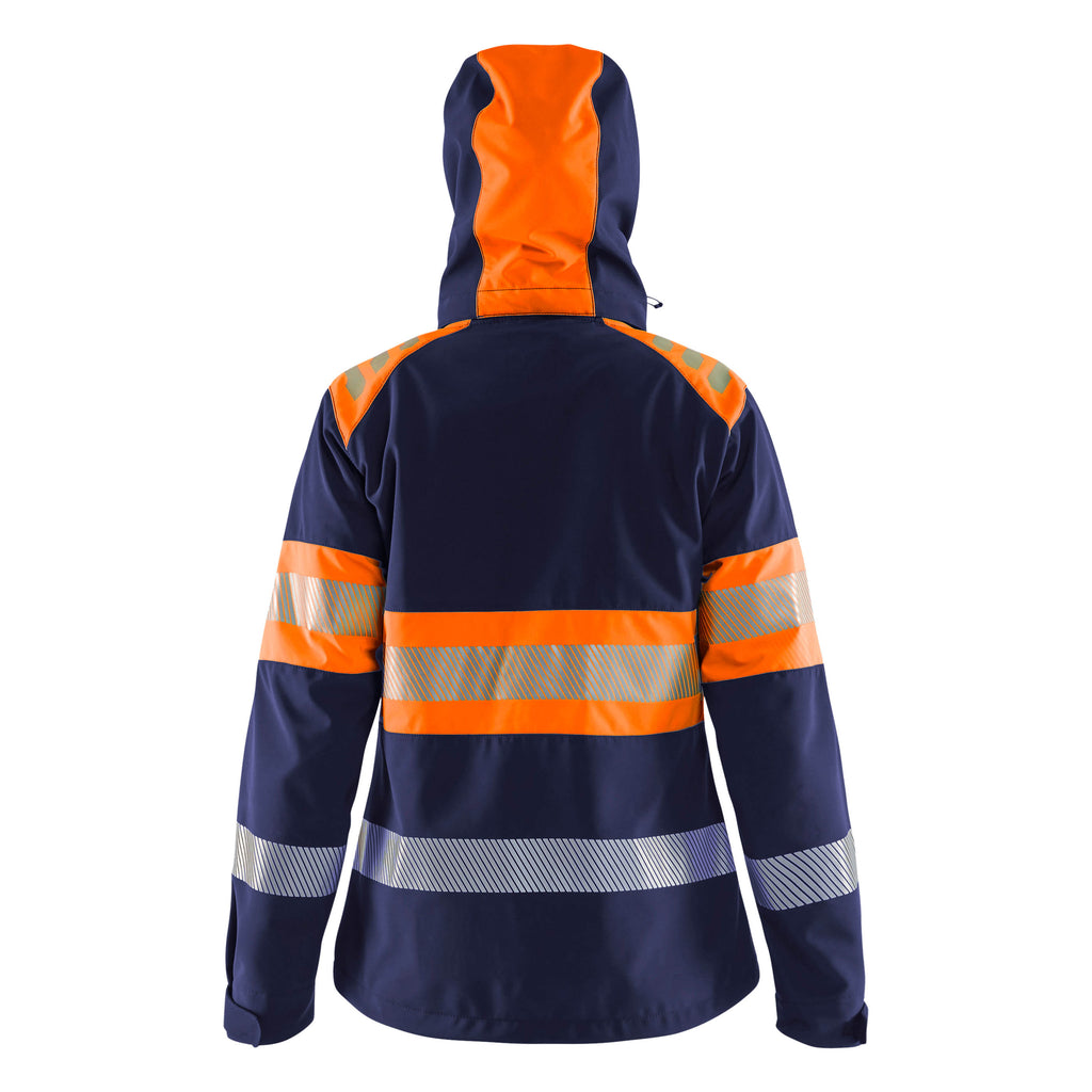 Blaklader 4404 Women’S Hi Vis Softshell Jacket Navy Blue Hi Vis Orange Feature