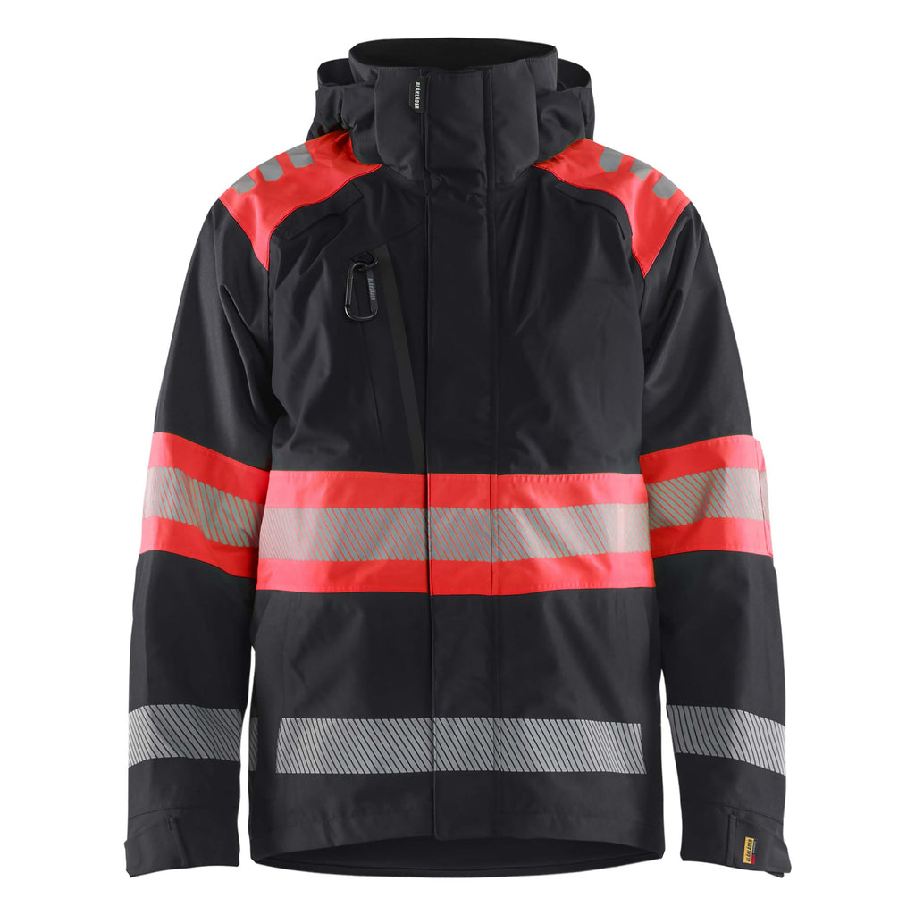 Blaklader 4420 Hi Vis Shell Jacket Black Hi Vis Red Main