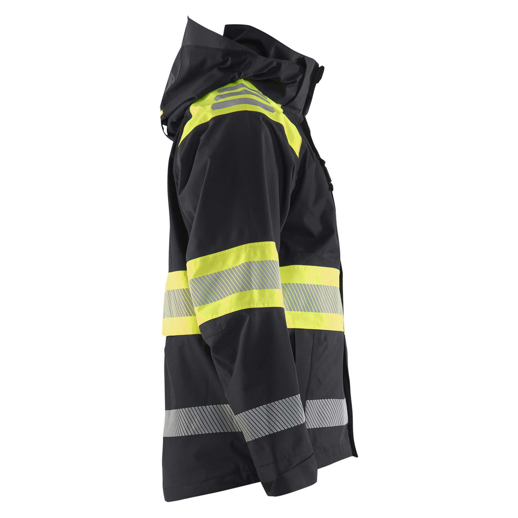 Blaklader 4420 Hi Vis Shell Jacket Black Hi Vis Yellow Right