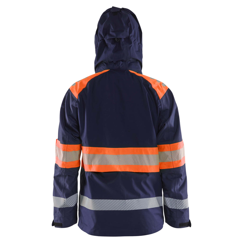 Blaklader 4420 Hi Vis Shell Jacket Navy Blue Hi Vis Orange Feature