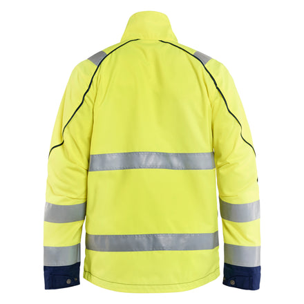 Blaklader 4429 Hi Vis Jacket Hi Vis Yellow Navy Blue Back
