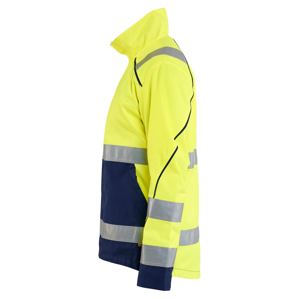 Blaklader 4429 Hi Vis Jacket Hi Vis Yellow Navy Blue Left