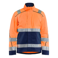 Blaklader 4429 Hi Vis Jacket Orange Navy Blue Front