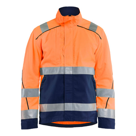 Blaklader 4429 Hi Vis Jacket Orange Navy Blue Front