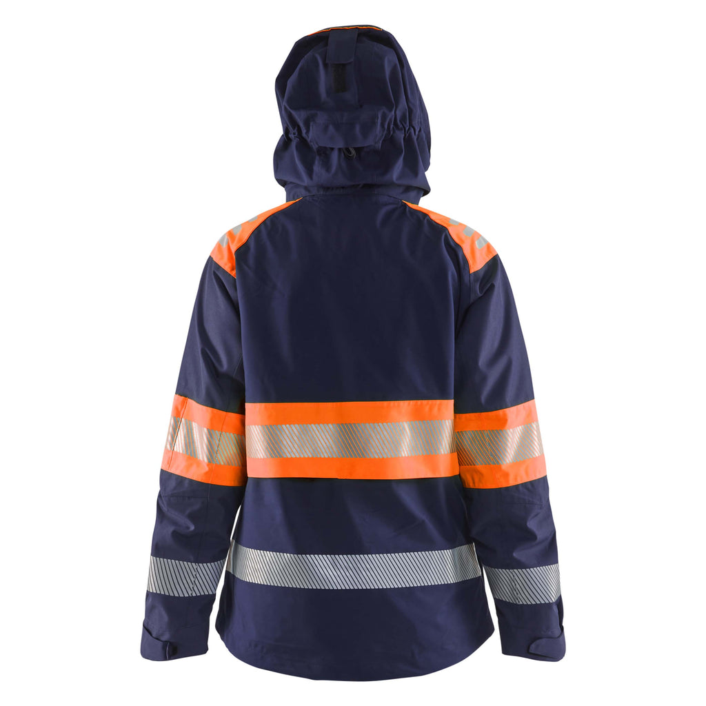 Blaklader 4430 Womens Hi Vis Shell Jacket Navy Blue Hi Vis Orange Feature