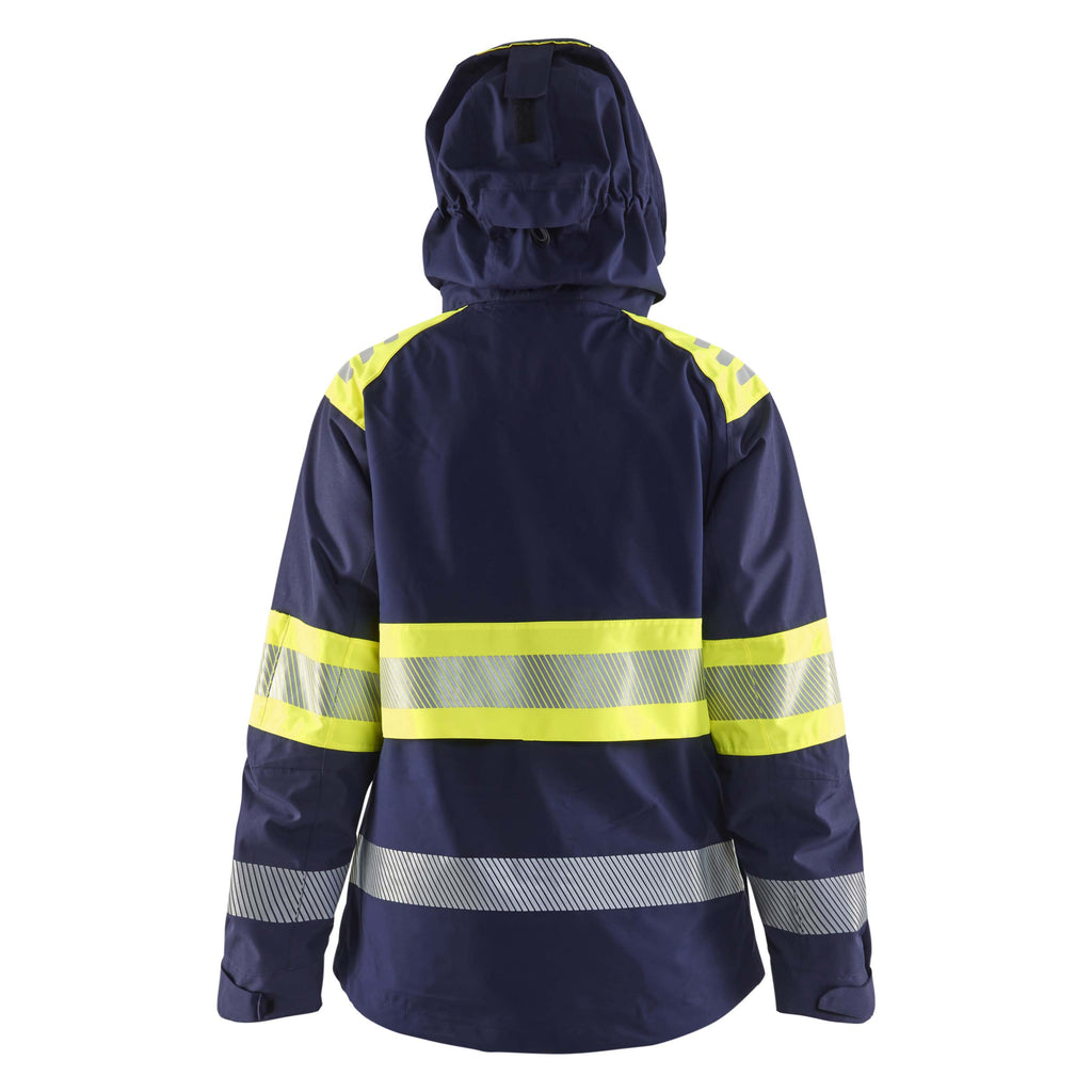 Blaklader 4430 Womens Hi Vis Shell Jacket Navy Blue Hi Vis Yellow Feature