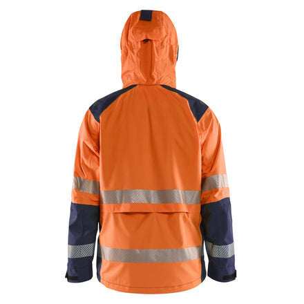 Blaklader 4435 Hi Vis Shell Jacket Hi Vis Orange Navy Blue Feature