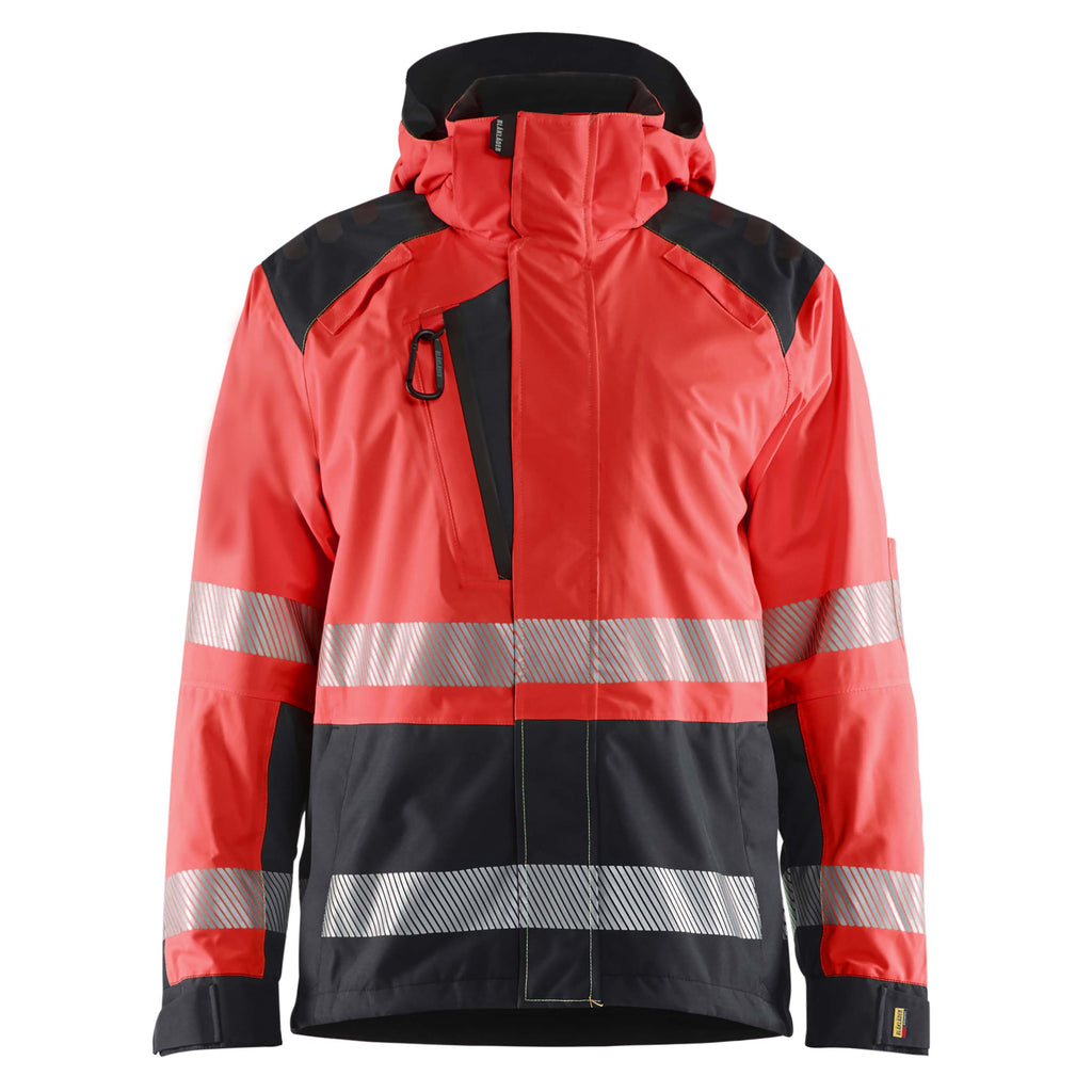 Blaklader 4435 Hi Vis Shell Jacket Hi Vis Red Black Main