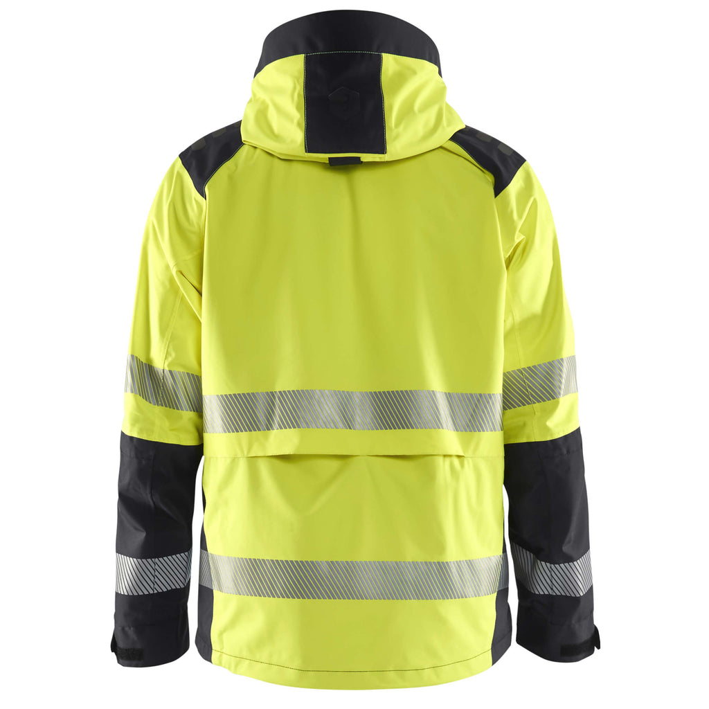 Blaklader 4435 Hi Vis Shell Jacket Hi Vis Yellow Black Back