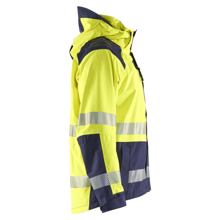 Blaklader 4435 Hi Vis Shell Jacket Hi Vis Yellow Navy Blue Right