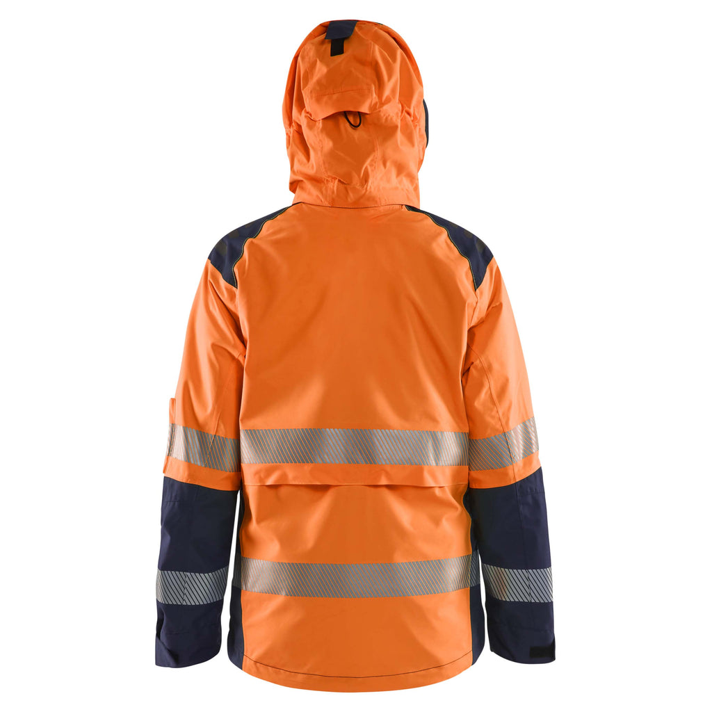 Blaklader 4436 Womens Hi Vis Shell Jacket Hi Vis Orange Navy Blue Feature