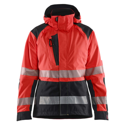 Blaklader 4436 Womens Hi Vis Shell Jacket Hi Vis Red Black Main