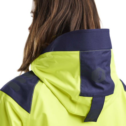 Blaklader 4436 Womens Hi Vis Shell Jacket Hi Vis Yellow Navy Blue Feature 1