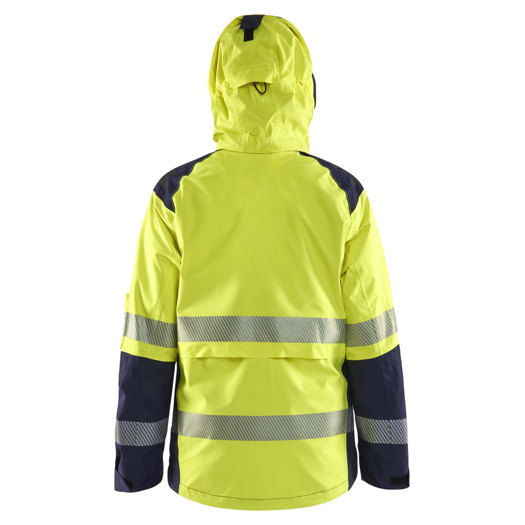 Blaklader 4436 Womens Hi Vis Shell Jacket Hi Vis Yellow Navy Blue Feature