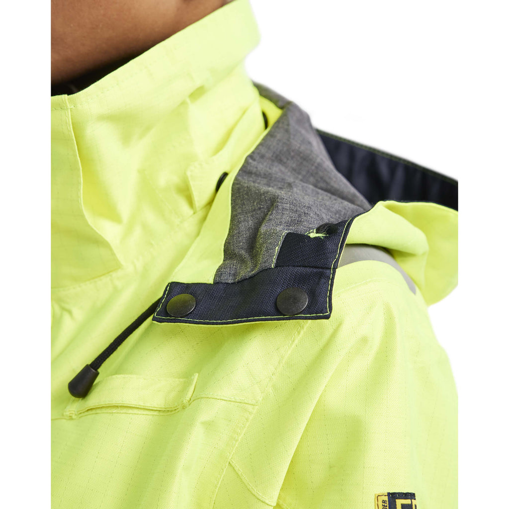 Blaklader 4449 Womens Multinorm Shell Jacket Hi Vis Yellow Navy Blue Feature 3