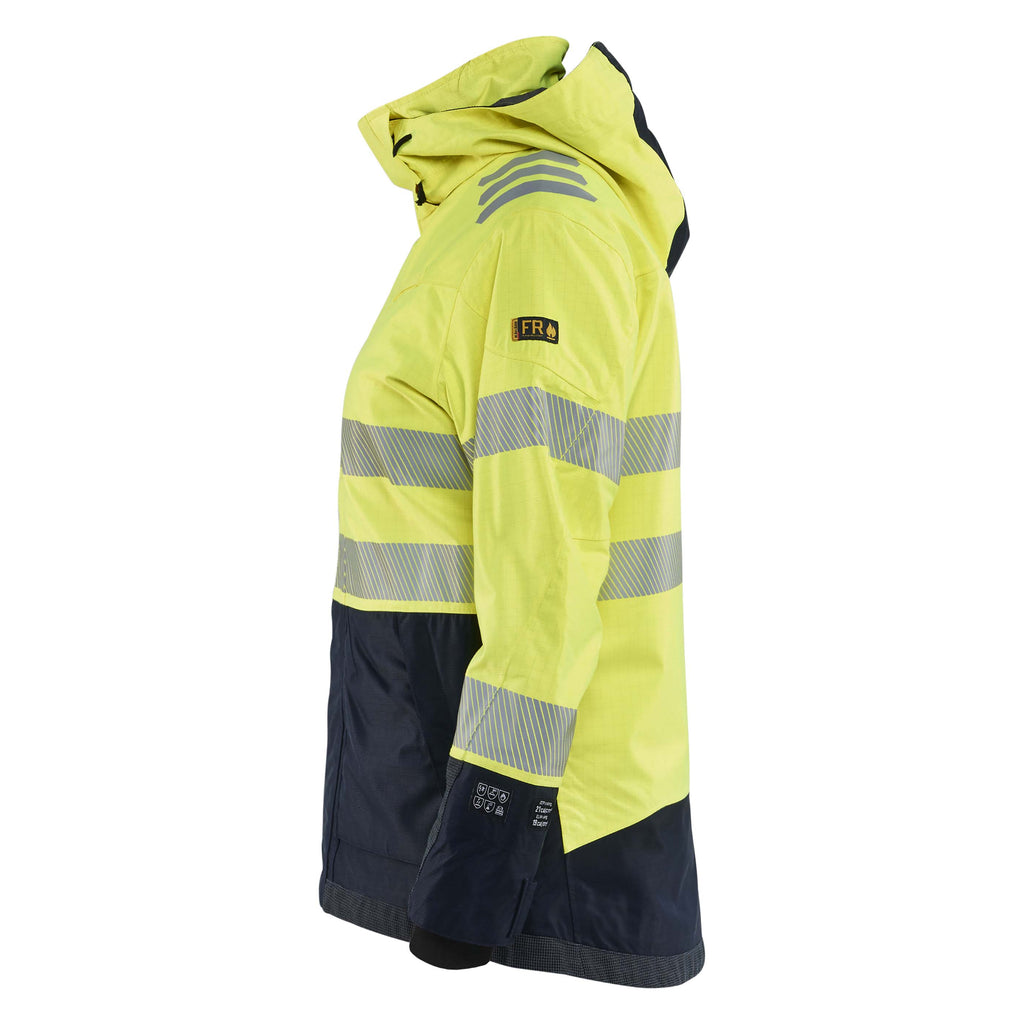 Blaklader 4449 Womens Multinorm Shell Jacket Hi Vis Yellow Navy Blue Left