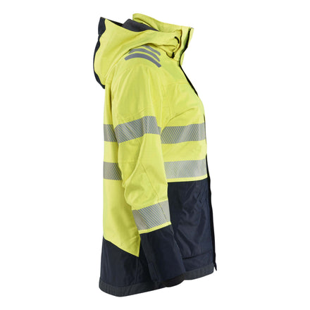 Blaklader 4449 Womens Multinorm Shell Jacket Hi Vis Yellow Navy Blue Right