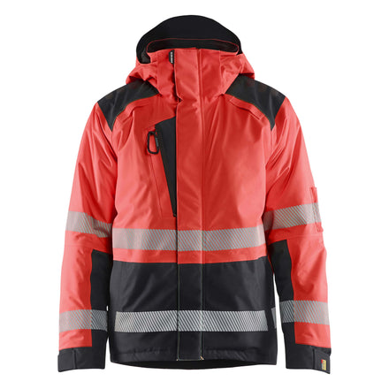 Blaklader 4455 Hi Vis Winter Jacket Hi Vis Red Black Main