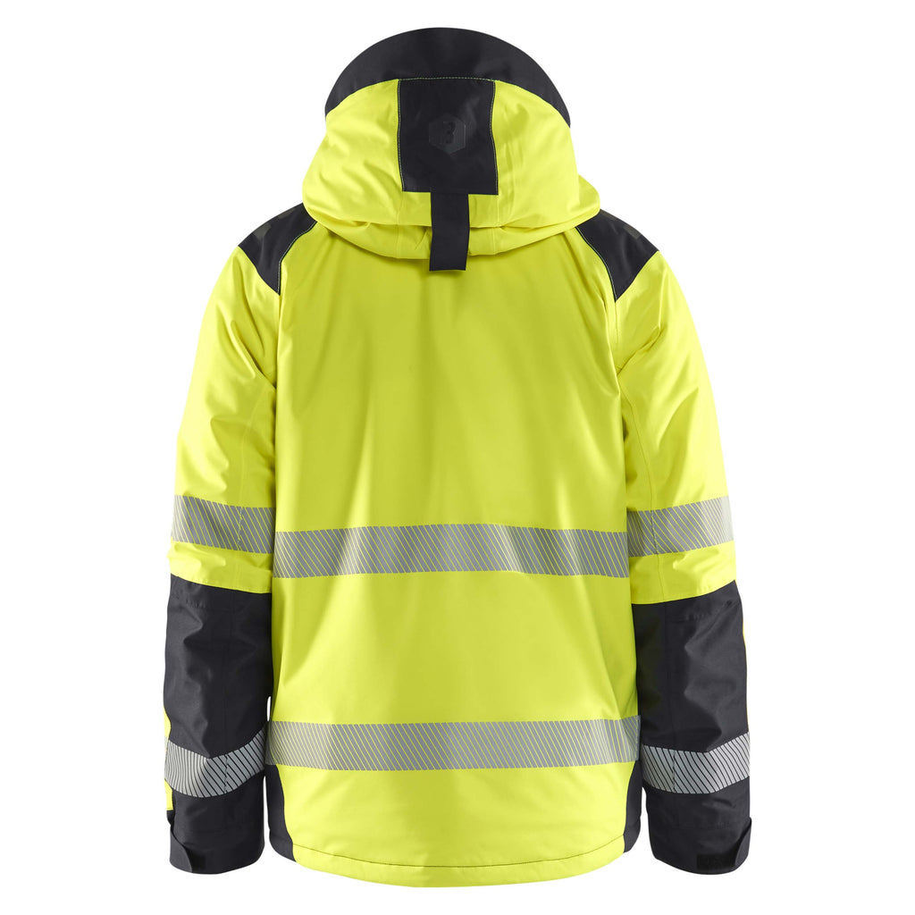 Blaklader 4455 Hi Vis Winter Jacket Hi Vis Yellow Black Back