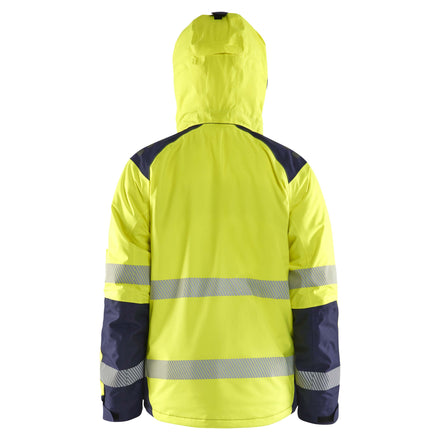 Blaklader 4455 Hi Vis Winter Jacket Hi Vis Yellow Navy Blue Feature