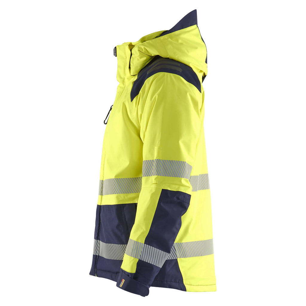 Blaklader 4455 Hi Vis Winter Jacket Hi Vis Yellow Navy Blue Left