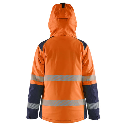 Blaklader 4456 Womens Hi Vis Winter Jacket Hi Vis Orange Navy Blue Feature