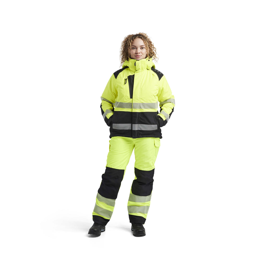 Blaklader 4456 Womens Hi Vis Winter Jacket Hi Vis Yellow Black Model