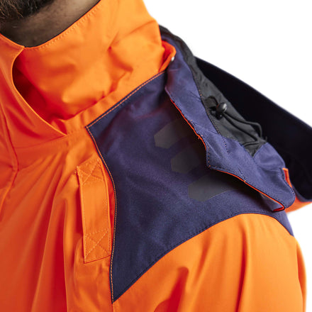 Blaklader 4457 Hi Vis Winter Parka Hi Vis Orange Navy Blue Feature 2