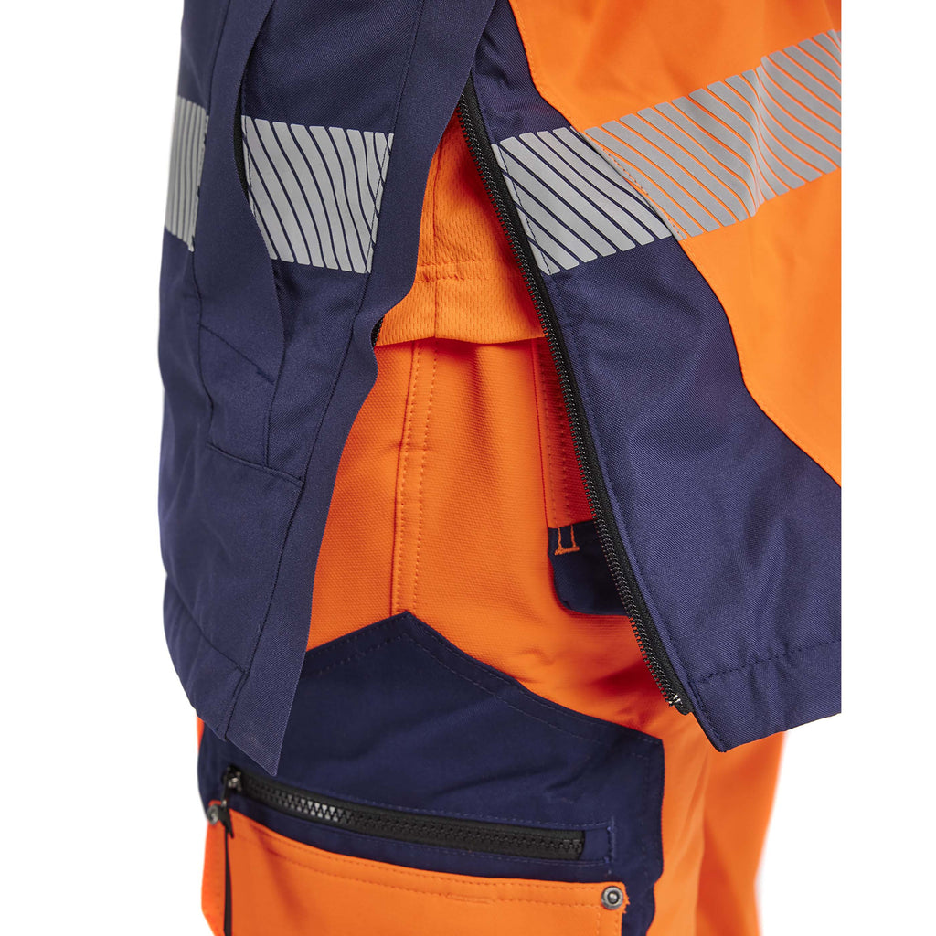 Blaklader 4457 Hi Vis Winter Parka Hi Vis Orange Navy Blue Feature 4