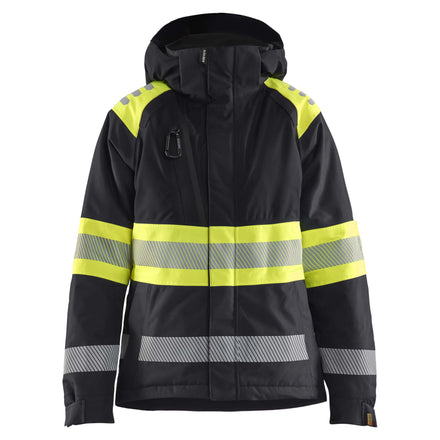 Blaklader 4470 Womens Hi Vis Winter Jacket Black Hi Vis Yellow Main