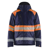 Blaklader 4480 Hi Vis Winter Jacket Navy Blue Hi Vis Orange Main