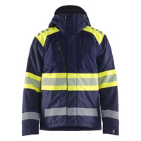 Blaklader 4480 Hi Vis Winter Jacket Navy Blue Hi Vis Yellow Main