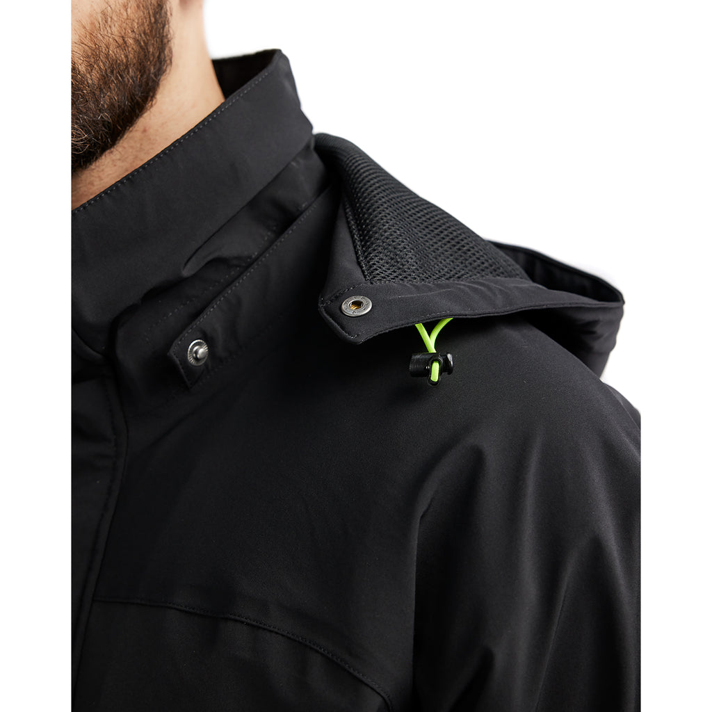 Blaklader 4484 Lightweight Lined Winter Jacket Stretch Black Hi Vis Yellow Feature 2