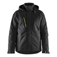 Blaklader 4484 Lightweight Lined Winter Jacket Stretch Black Hi Vis Yellow Front