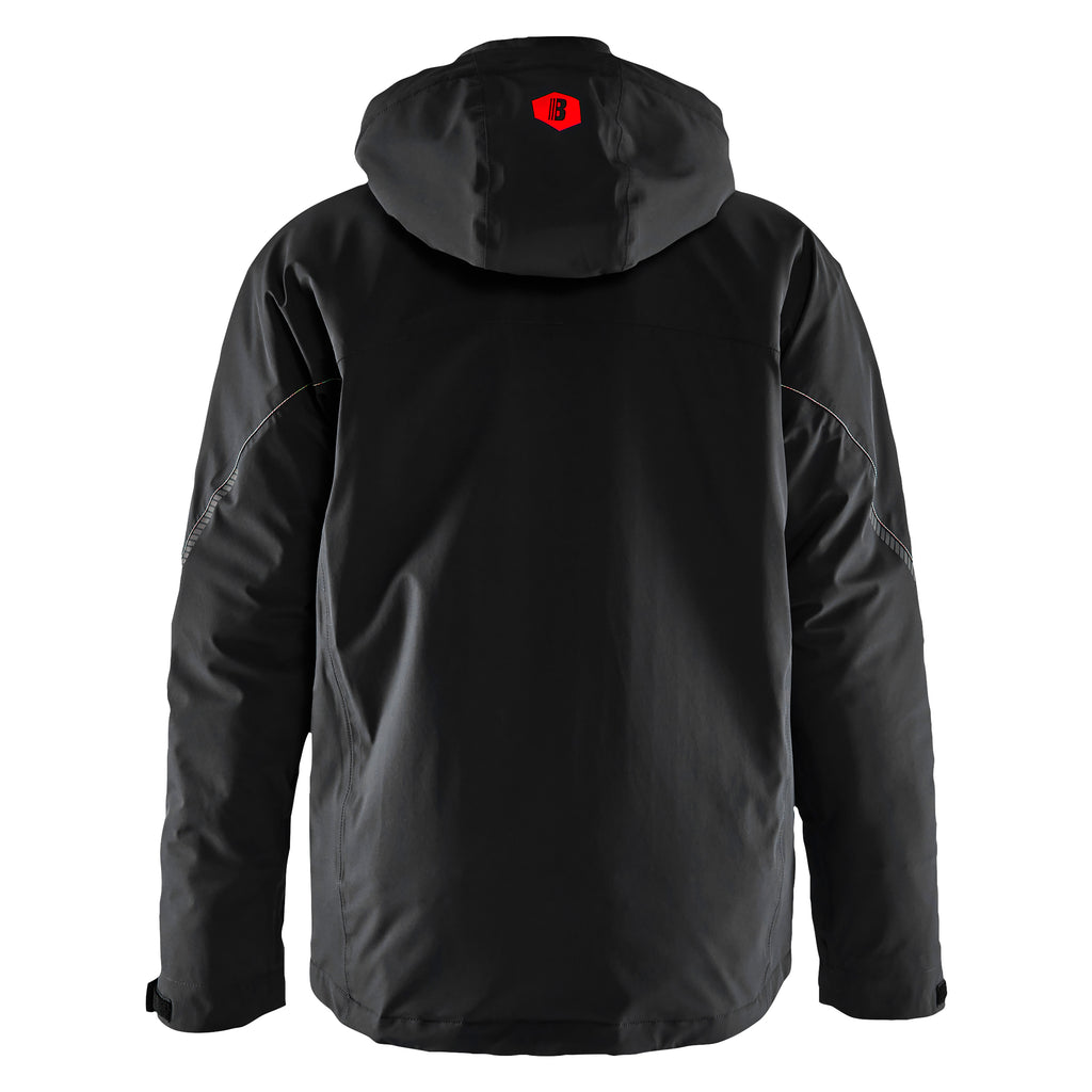 Blaklader 4484 Lightweight Lined Winter Jacket Stretch Black Red Back