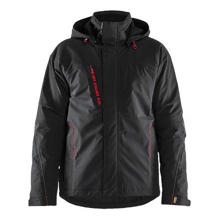 Blaklader 4484 Lightweight Lined Winter Jacket Stretch Black Red Front
