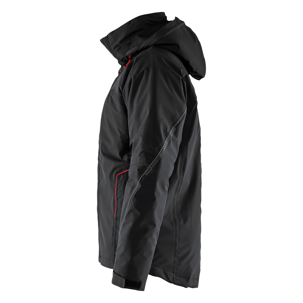 Blaklader 4484 Lightweight Lined Winter Jacket Stretch Black Red Left