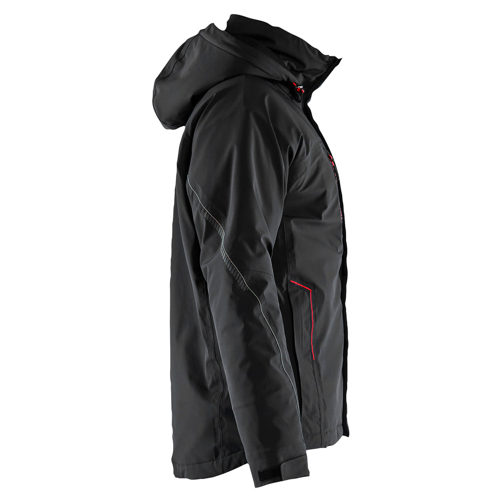 Blaklader 4484 Lightweight Lined Winter Jacket Stretch Black Red Right