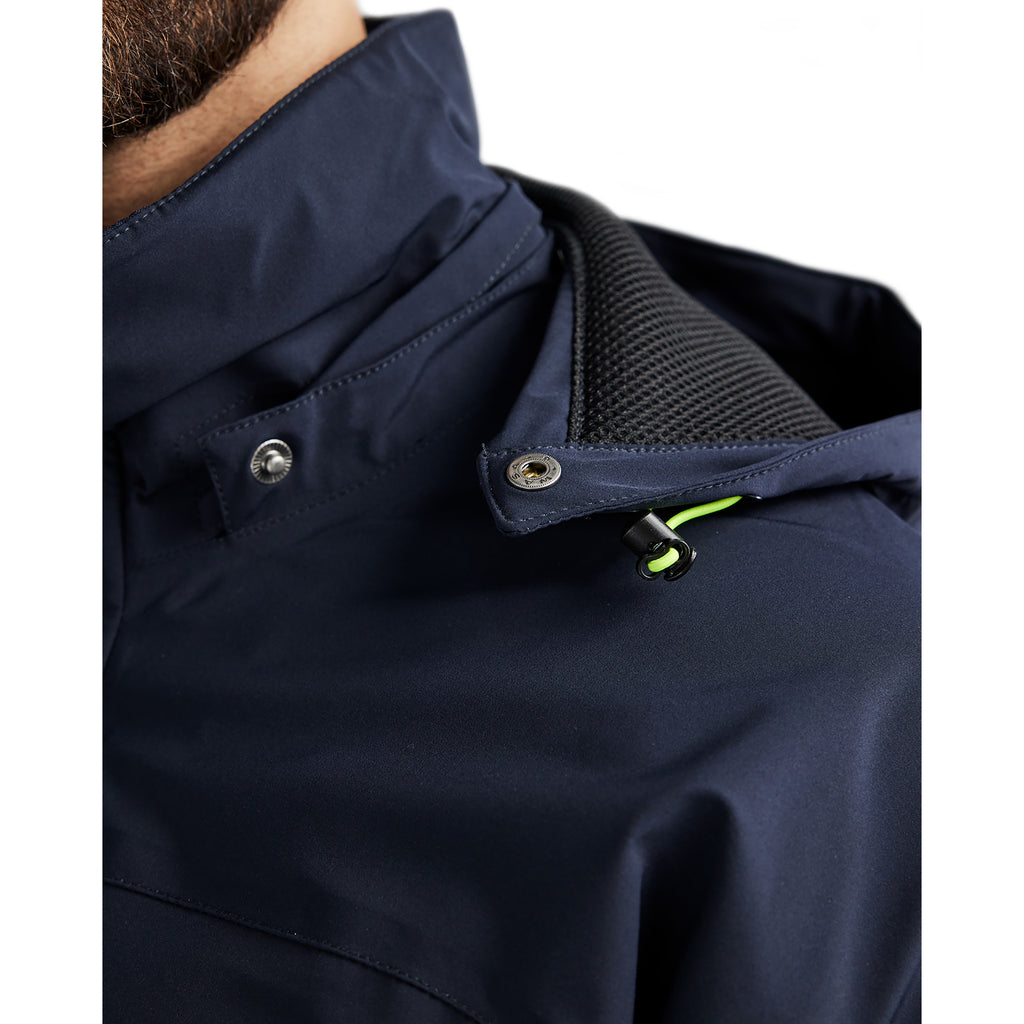 Blaklader 4484 Lightweight Lined Winter Jacket Stretch Dark Navy Blue Hi Vis Yellow Feature 2