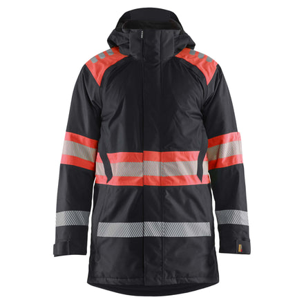 Blaklader 4485 Hi Vis Winter Parka Black Hi Vis Red Main