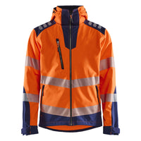 Blaklader 4491 Hi Vis Softshell Jacket Hi Vis Orange Navy Blue Main