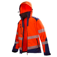 Blaklader 4491 Hi-Vis Orange/Navy Blue Softshell Jacket